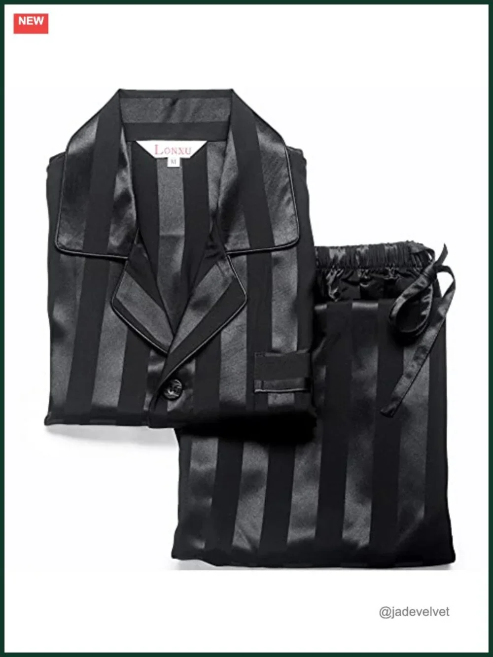 Men's Satin Pajama Set Long Sleeve Loungewear Button Down Two-Piece Sleepwear